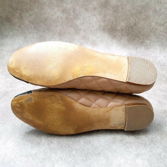Ann Taylor Womens   Sz 8 M Tan  Slip On Quilted - Picture 8 of 9
